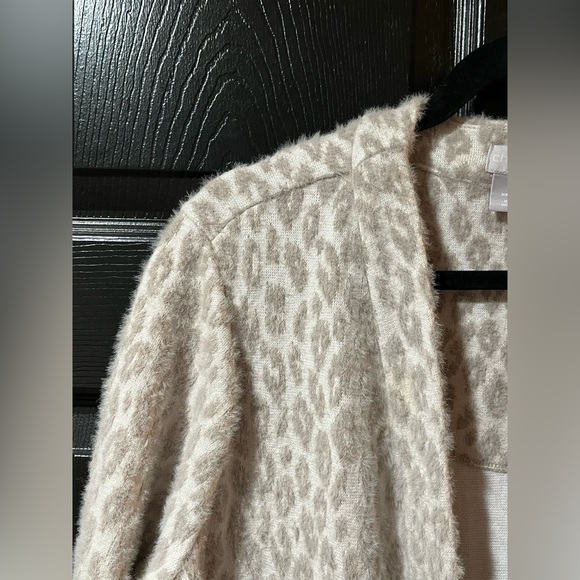 Chico’s Super Soft Leopard Print Cardigan Sweater - Picture 3 of 8